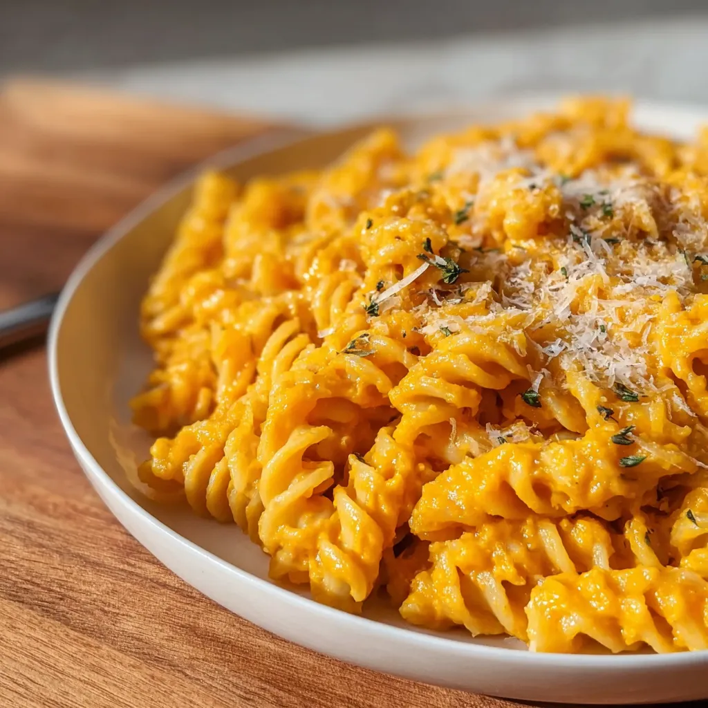 Luxurious Creamy Vegan Butternut Squash Pasta with Cashew Cream and Fresh Sage