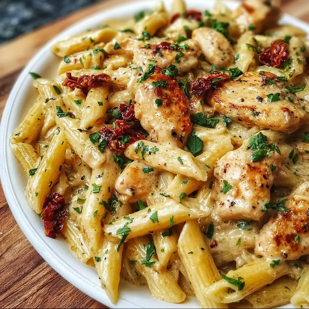 Irresistible Marry Me Chicken Pasta with Creamy Sun-Dried Tomato Sauce and Parmesan
