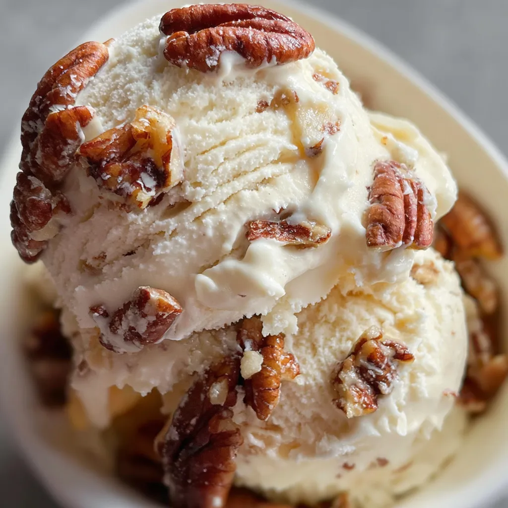 Rich Buttered Pecan Ice Cream with Toasted Pecans and Brown Butter - tertiary view