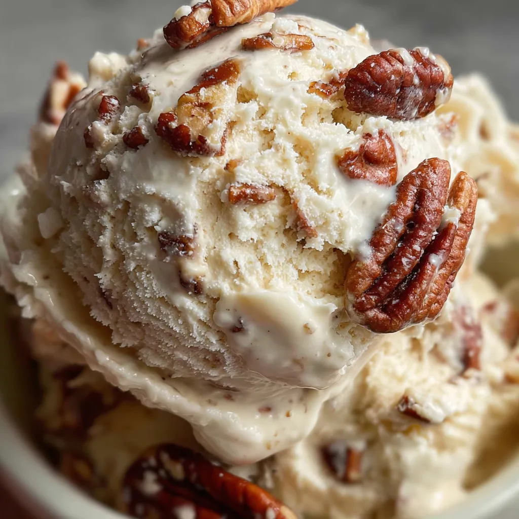 Rich Buttered Pecan Ice Cream with Toasted Pecans and Brown Butter - secondary view