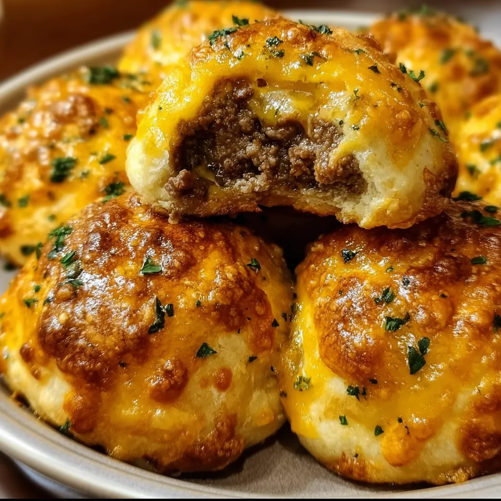 Ultimate Garlic Parmesan Cheeseburger Bombs - tertiary view