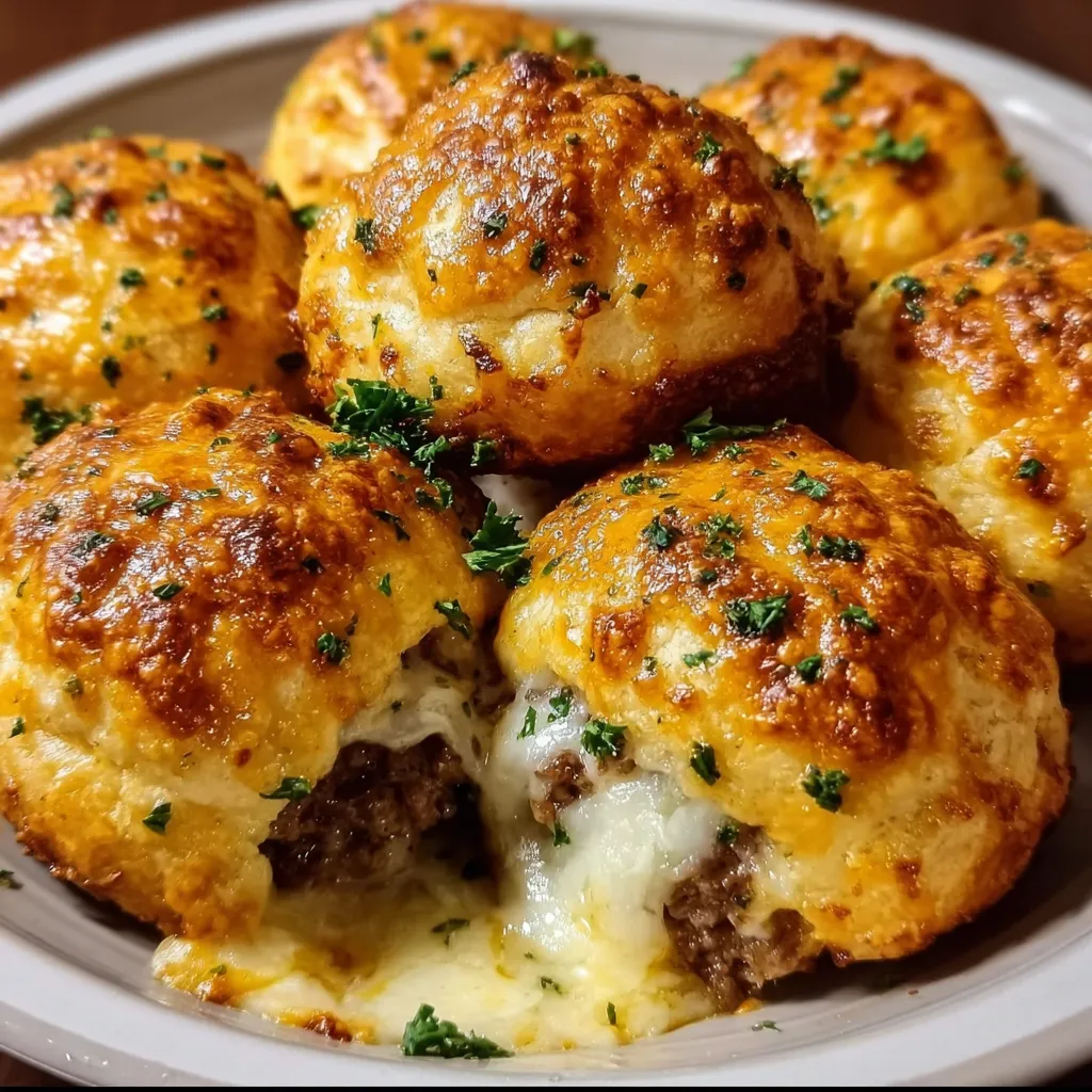 Ultimate Garlic Parmesan Cheeseburger Bombs - secondary view