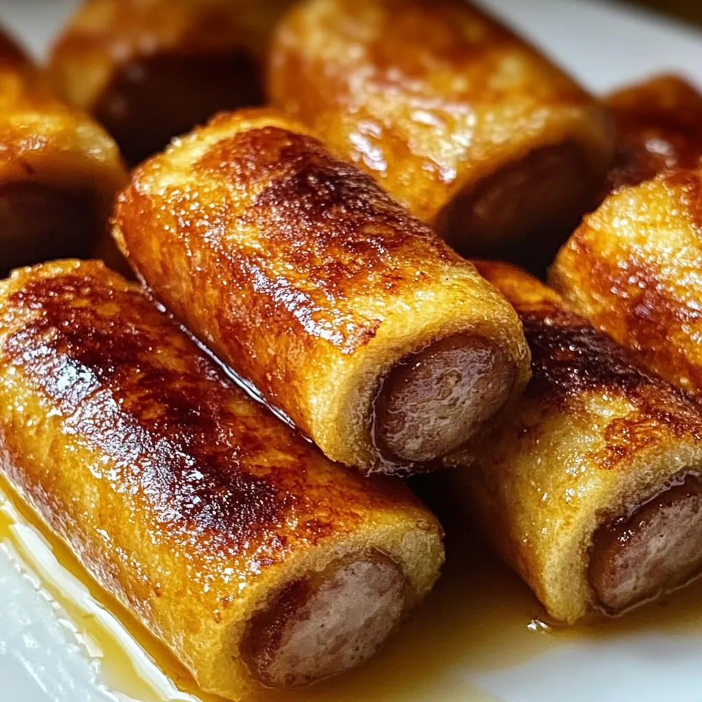 Ultimate Sausage French Toast Roll-Ups with Cinnamon Sugar and Maple Syrup Perfection - main view