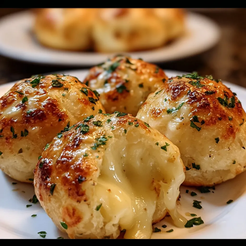 Ultimate Garlic Butter Cheese Bombs with Melted Mozzarella and Fresh Herb Coating - main view