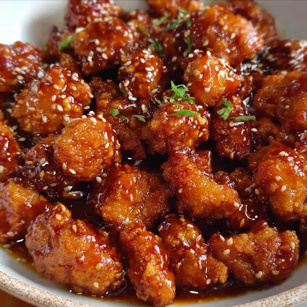 Ultimate Crispy Sesame Chicken with Sweet and Savory Glaze - secondary view