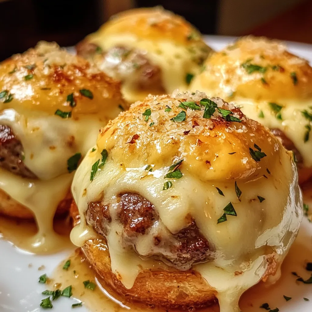 Garlic Parmesan Cheeseburger Bombs - Ultimate Comfort Food Recipe - secondary view