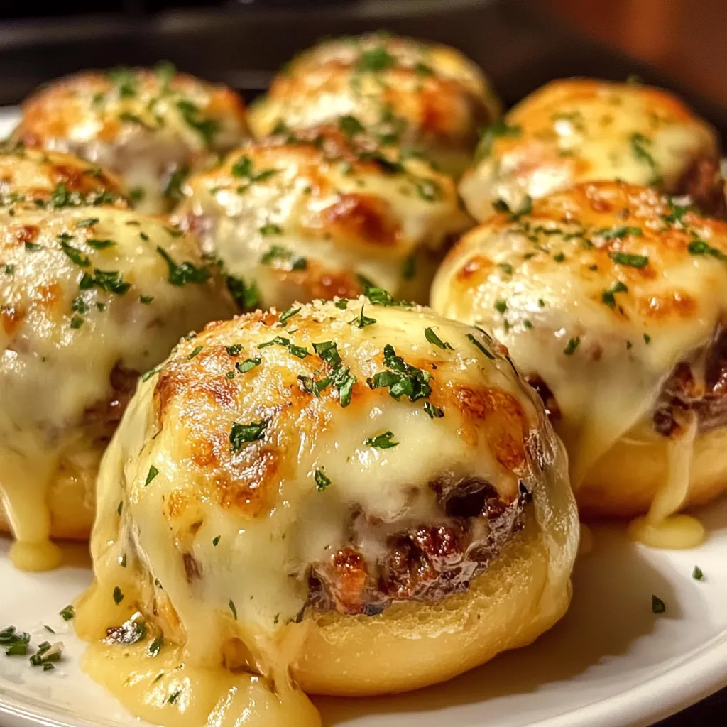 Garlic Parmesan Cheeseburger Bombs - Ultimate Comfort Food Recipe - tertiary view