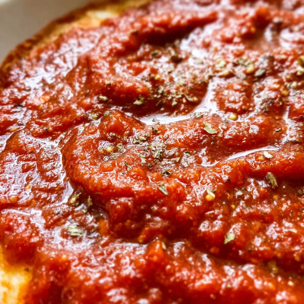 Best Homemade Pizza Sauce with Fresh Herbs and Roasted Garlic - secondary view