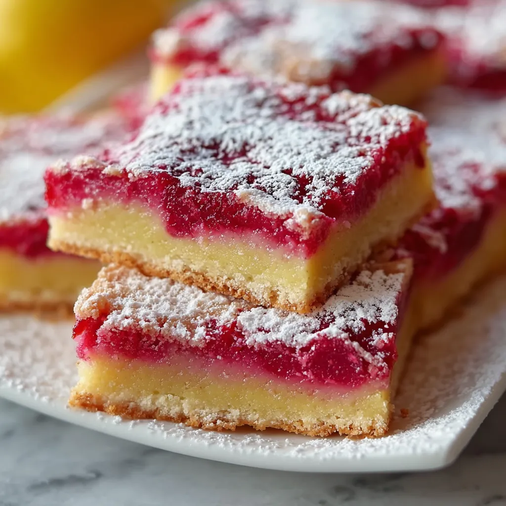 Ultimate Raspberry Lemon Bars with Tangy Citrus Curd and Fresh Berry Topping - tertiary view