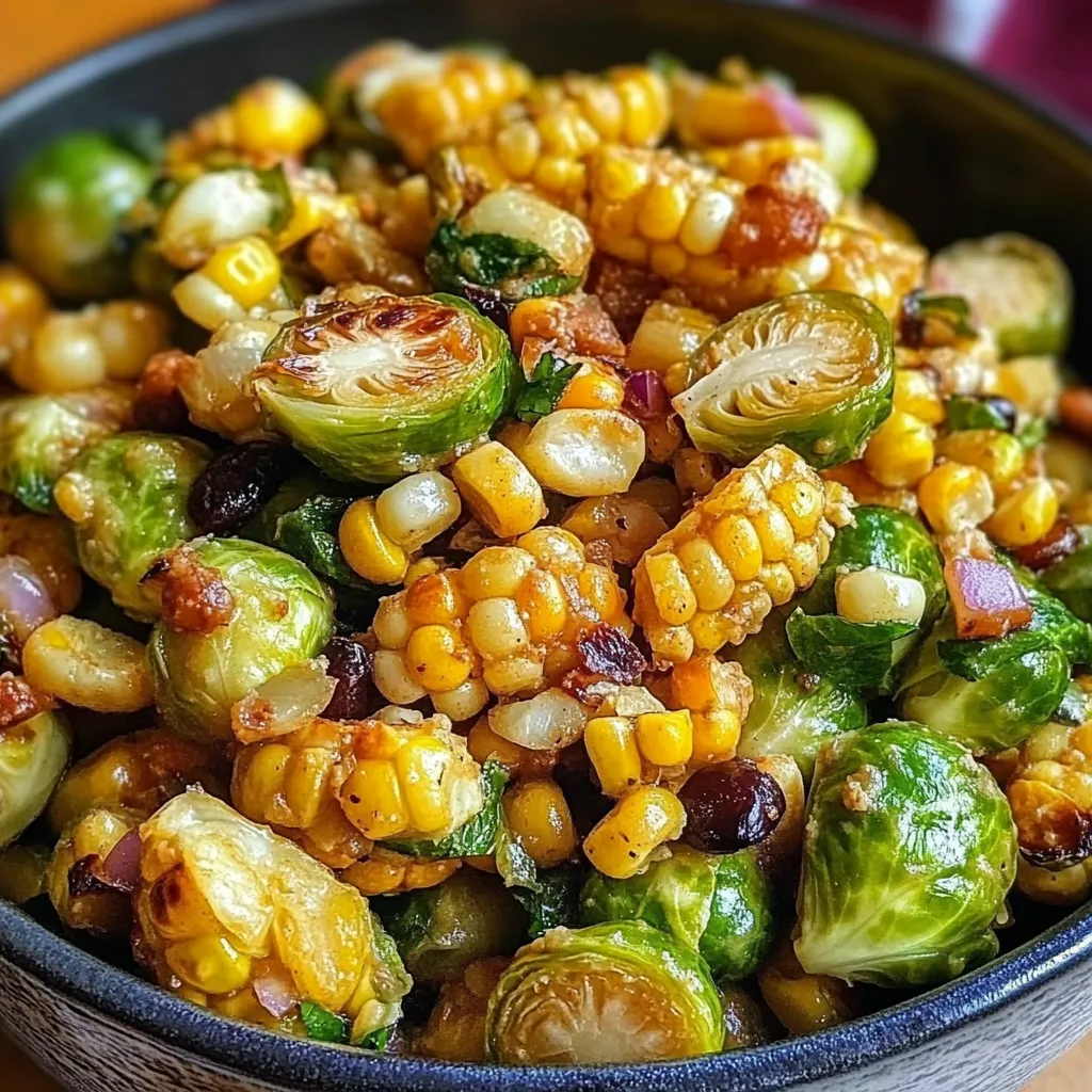 Mexican Street Corn Roasted Brussels Sprouts with Cotija and Lime Crema - secondary view
