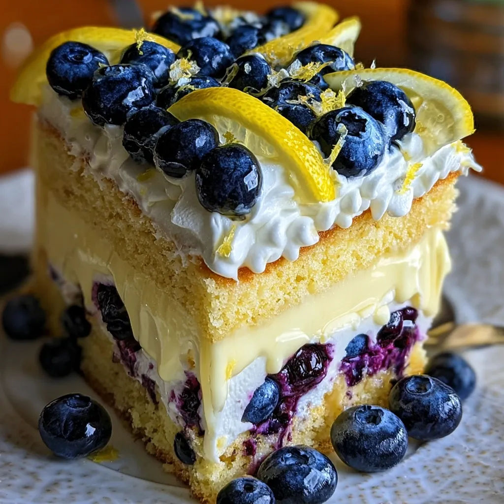 Ultimate Lemon Blueberry Layer Cake with Fresh Berries and Cream Cheese Frosting