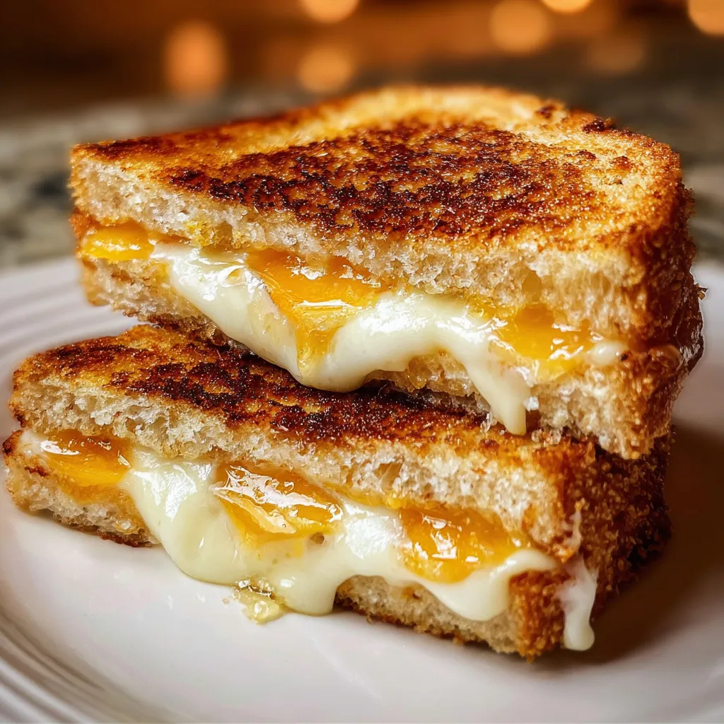 Ultimate Honey Peach White Cheddar Grilled Sandwich with Caramelized Golden Perfection - tertiary view