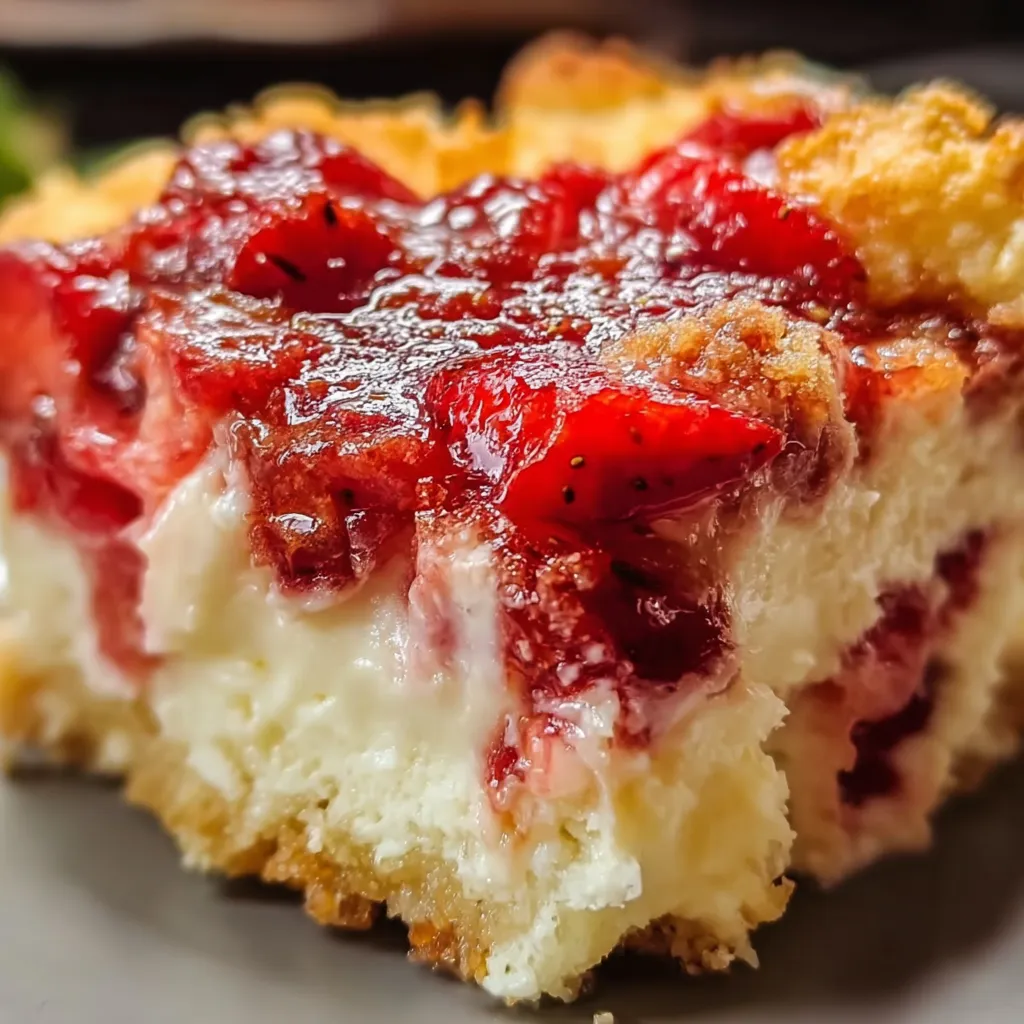Ultimate Strawberry Cheesecake Dump Cake with Fresh Berries and Cream Cheese