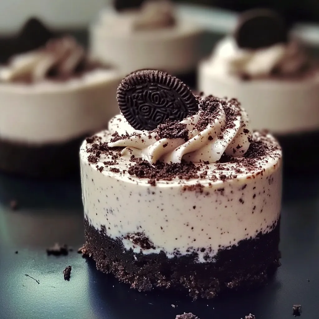 No-Bake Oreo Cheesecakes - Ultimate Decadent Dessert Recipe - tertiary view