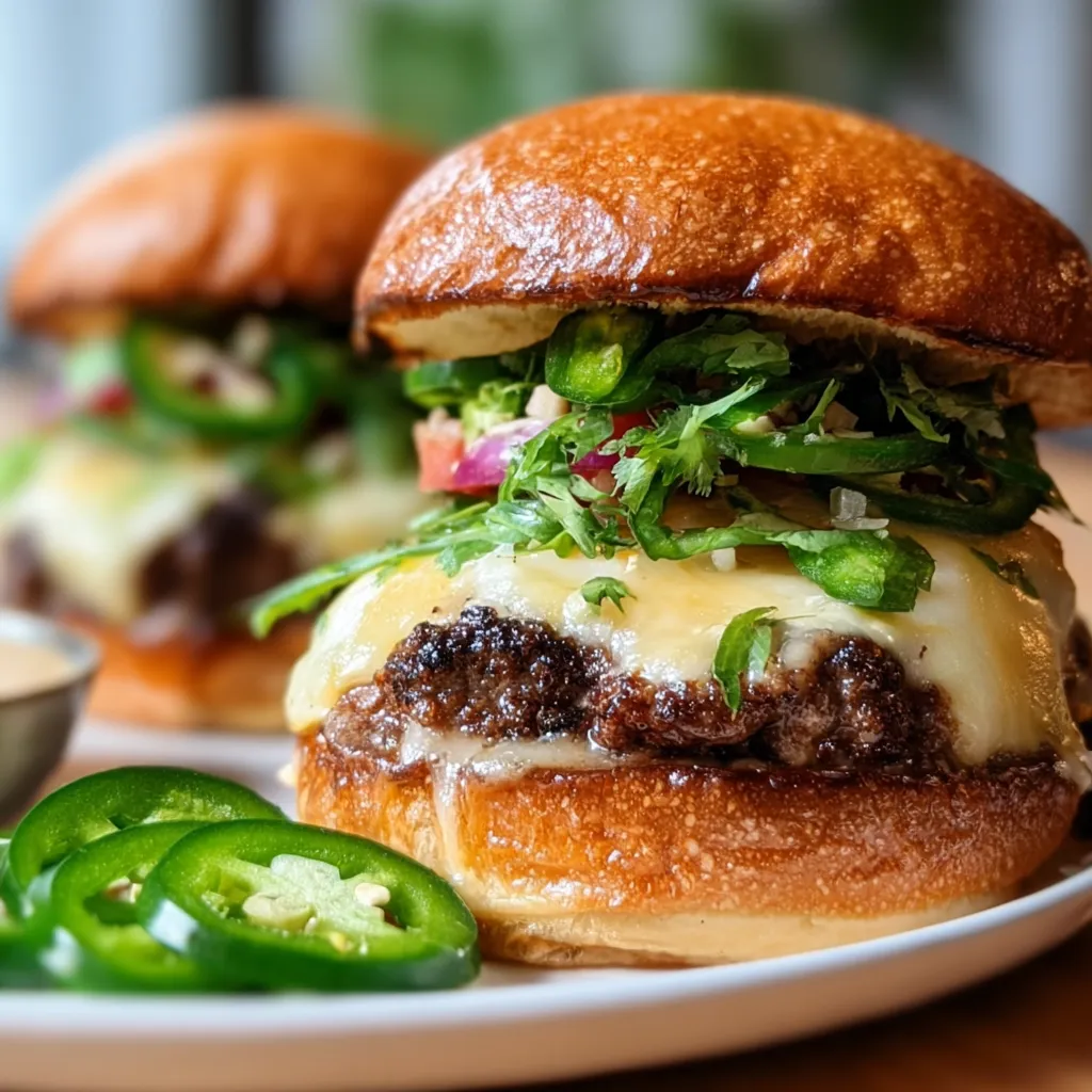 Ultimate Spicy Jalapeño Pepper Jack Burgers with Fire-Roasted Peppers