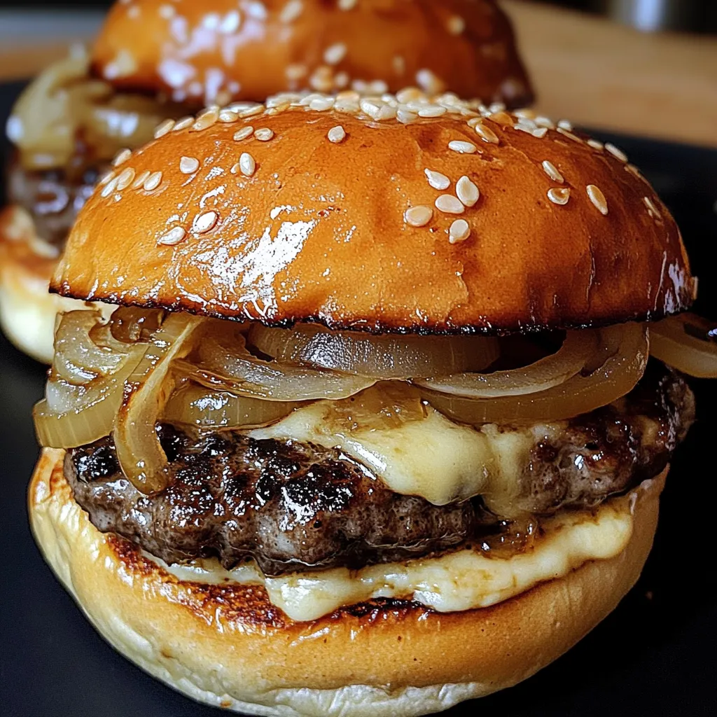 French Onion Burgers - Ultimate Gourmet Comfort Food Recipe - secondary view