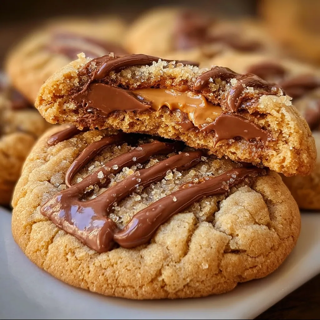 Ultimate Peanut Butter Cup Cookies with Chocolate Chunks and Creamy Center