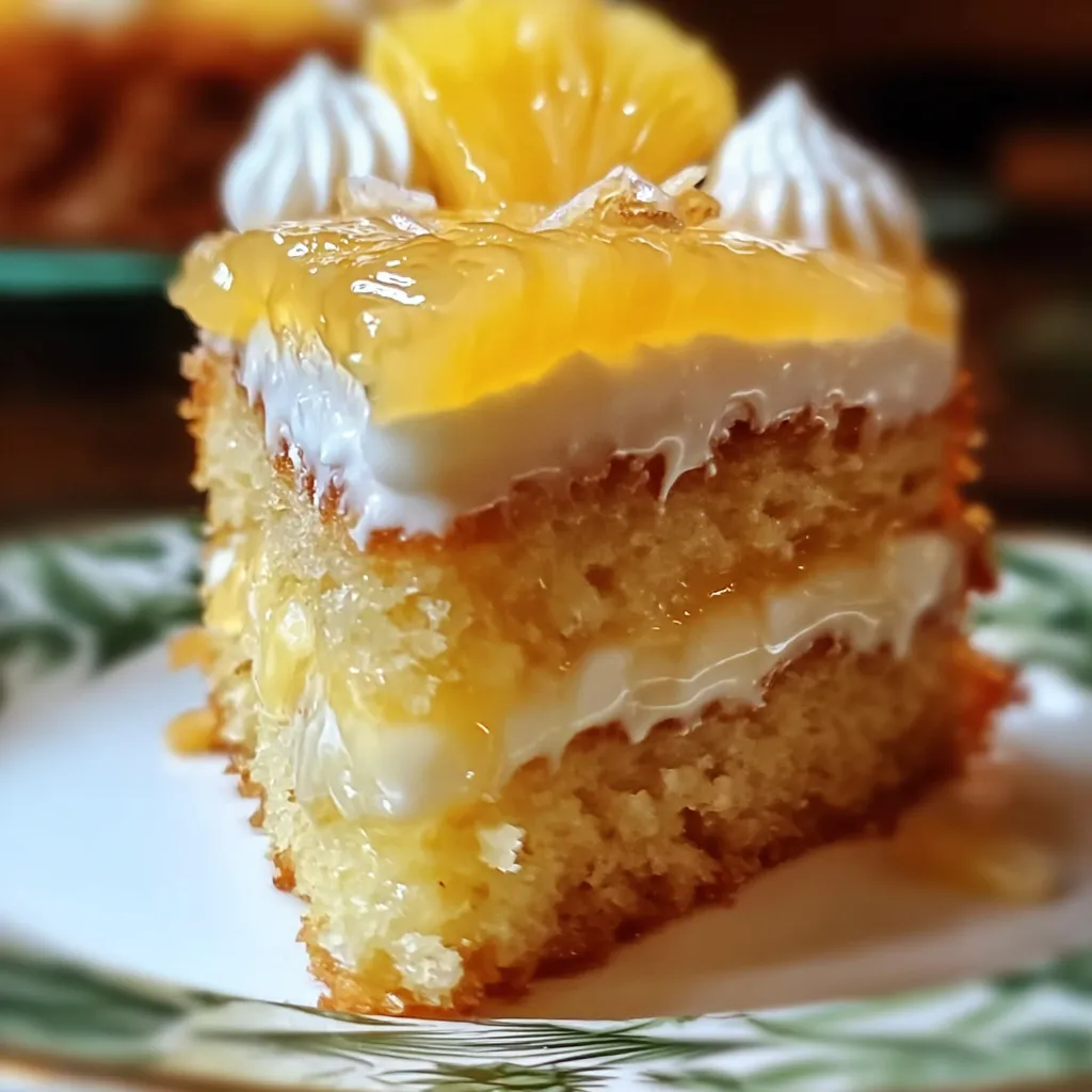 Ultimate Juicy Pineapple Heaven Cake with Cream Cheese Frosting and Tropical Glaze