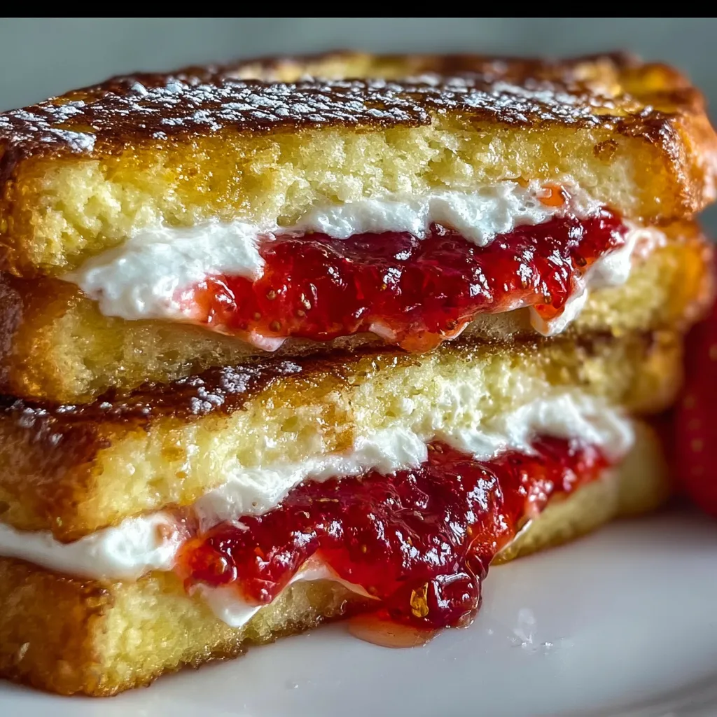 Ultimate Stuffed French Toast with Cream Cheese and Strawberry Jam - Decadent Breakfast Paradise Experience - secondary view