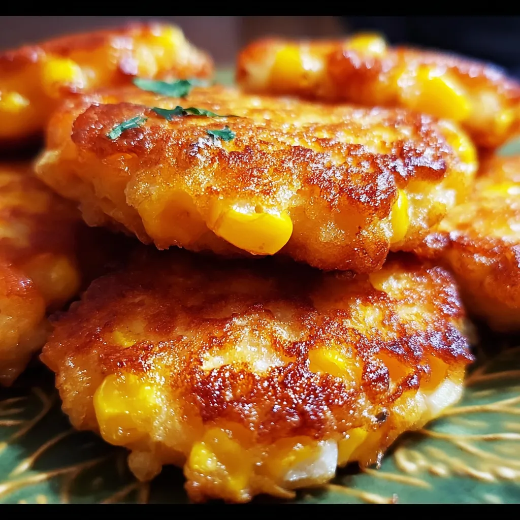 Irresistibly Crispy Cheesy Corn Fritters with Fresh Sweet Corn and Sharp Cheddar - main view