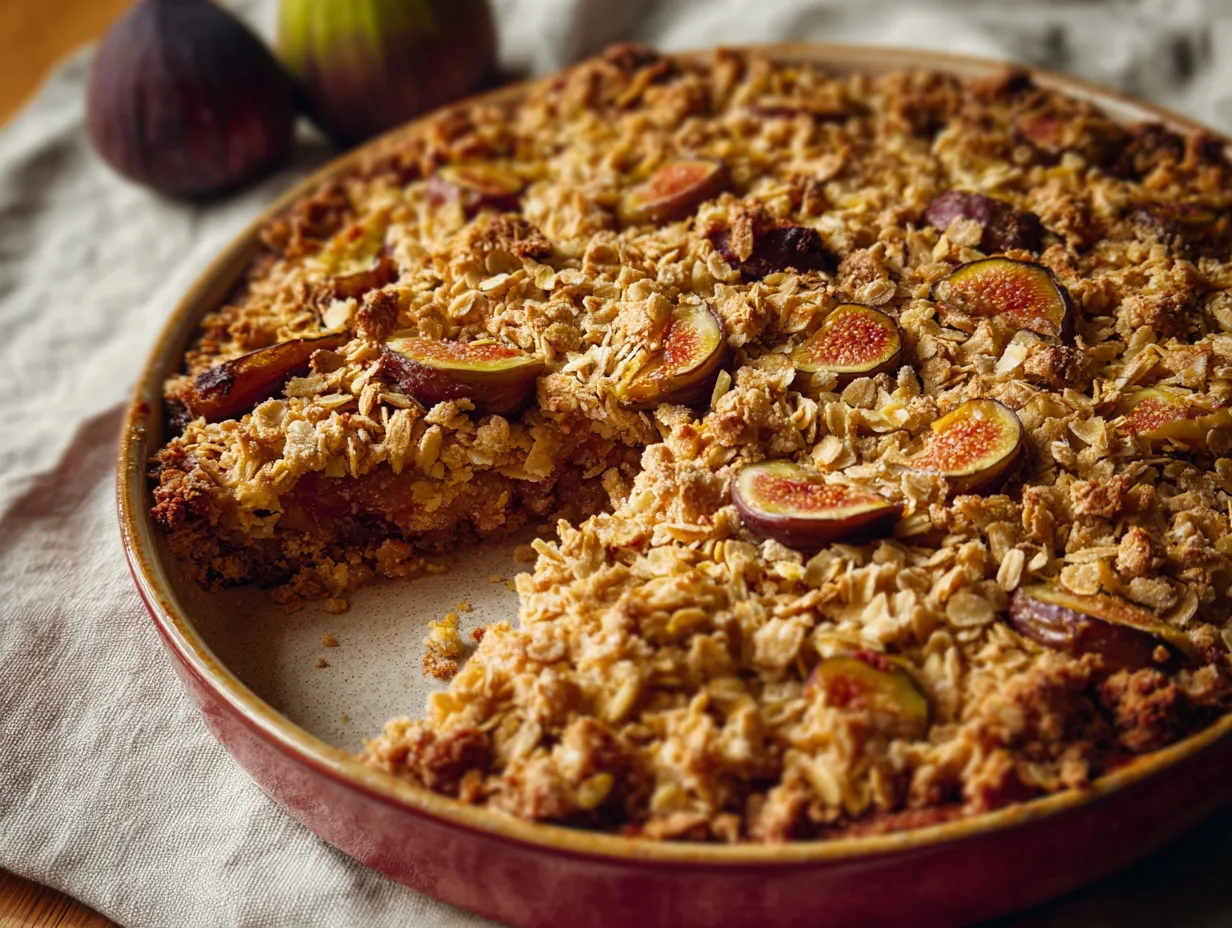 Rustic Fig and Honey Crumble with Golden Oat Topping and Warm Spices - tertiary view