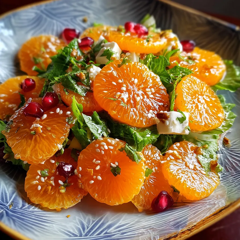 Mandarin Orange Salad with Mixed Greens and Poppy Seed Vinaigrette