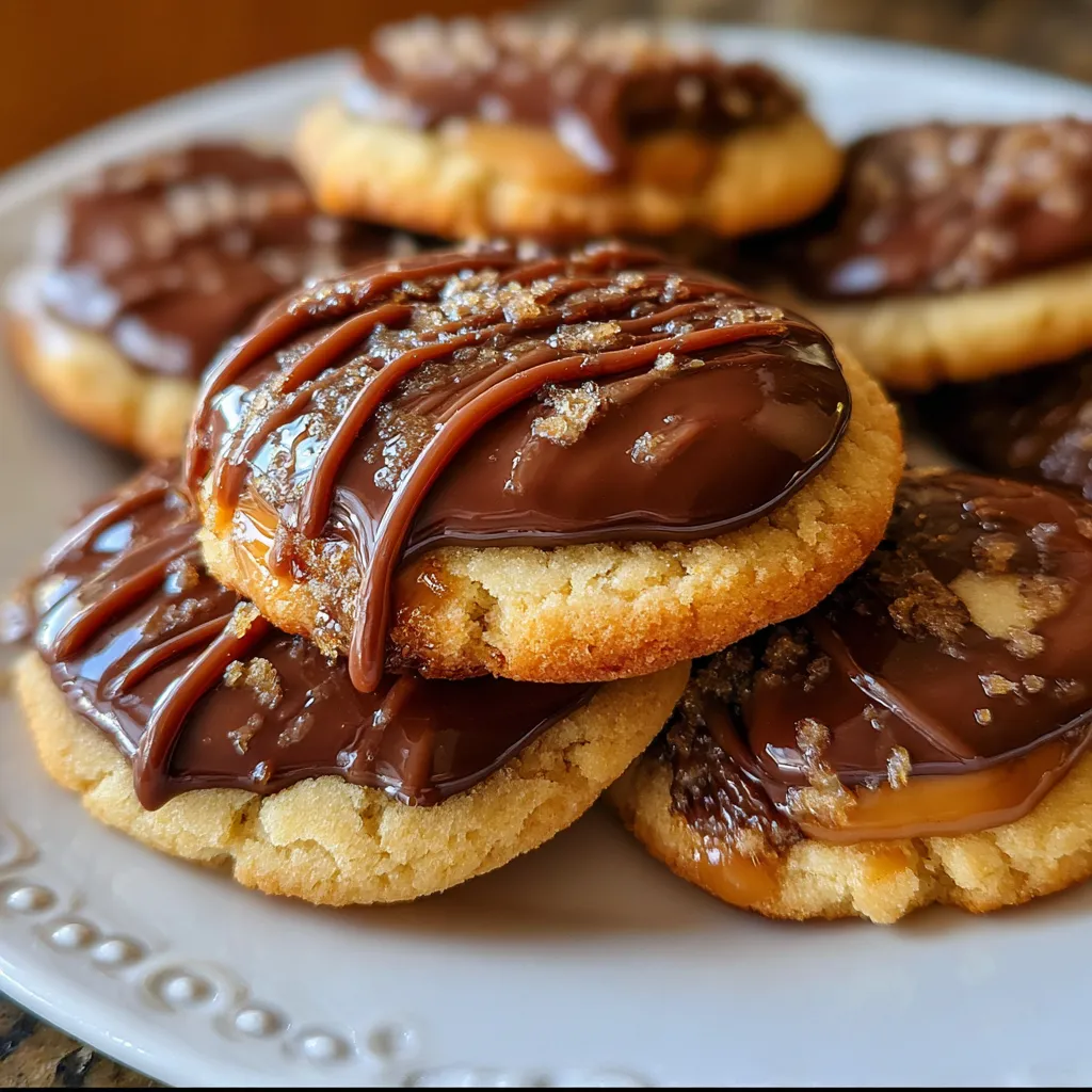 Totally Scrumptious Twix Cookies with Caramel Centers and Chocolate Coating