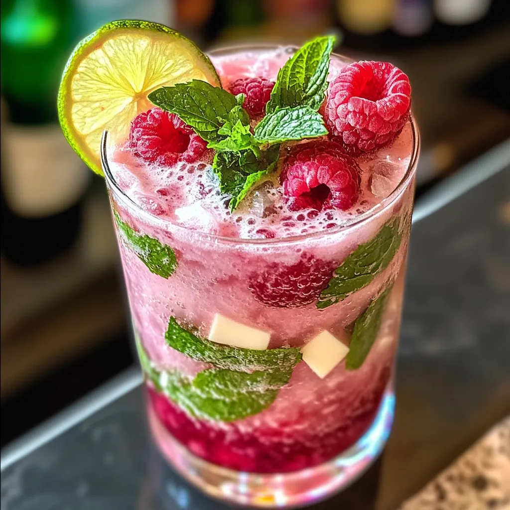 Ultimate Raspberry Coconut Mojito with Fresh Mint and Tropical Flavors ...