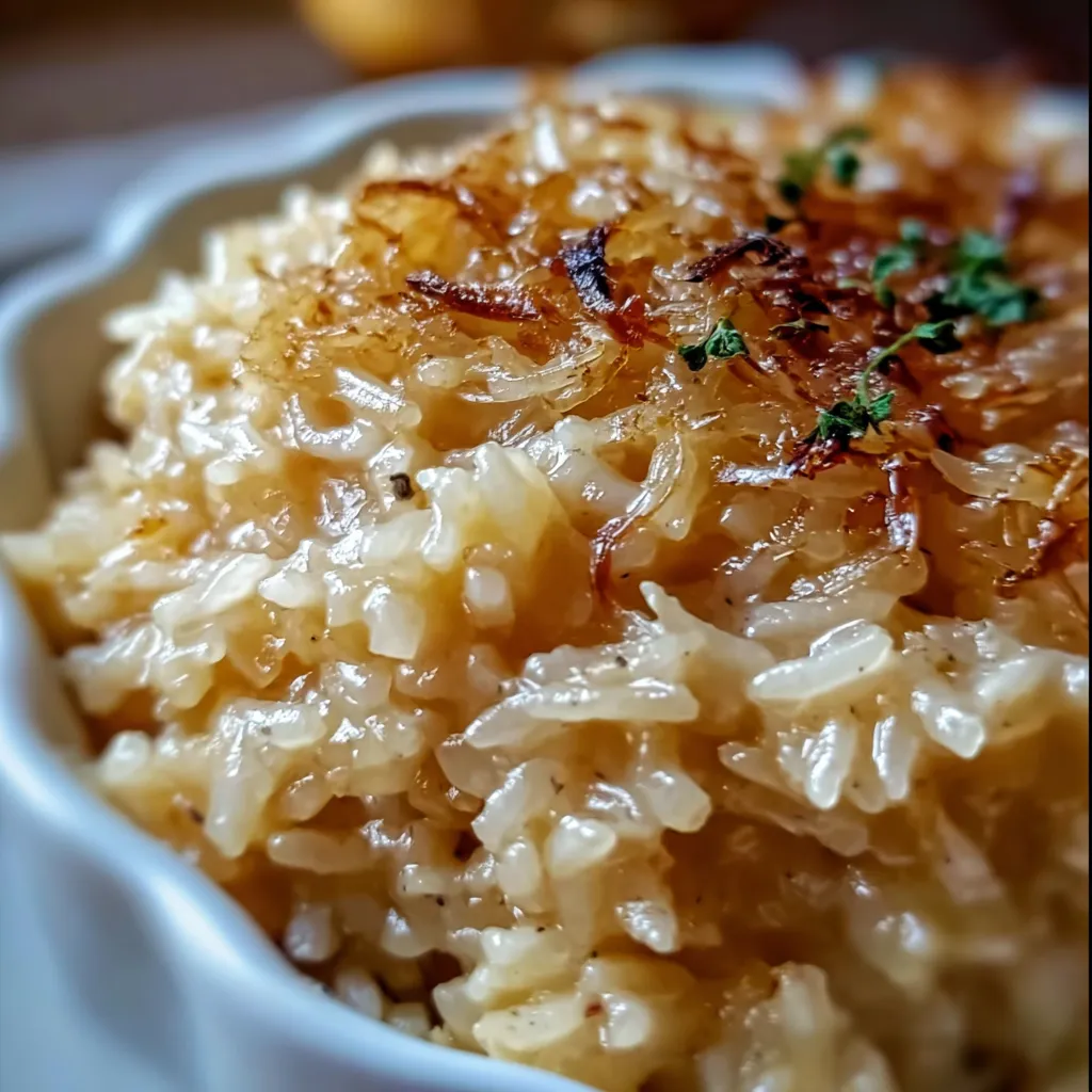 Creamy French Onion Butter Rice with Caramelized Onions and Gruyère - secondary view