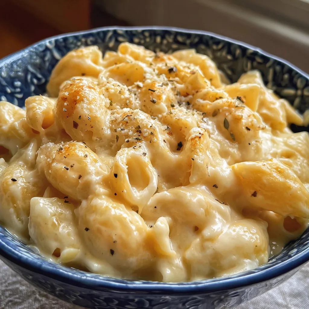 Ultimate Creamy Three-Cheese Macaroni with Sharp Cheddar, Gruyère, and Parmesan Blend