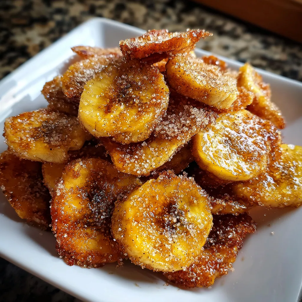 Crispy Cinnamon Sugar Air Fryer Banana Chips with Sweet Spice Coating