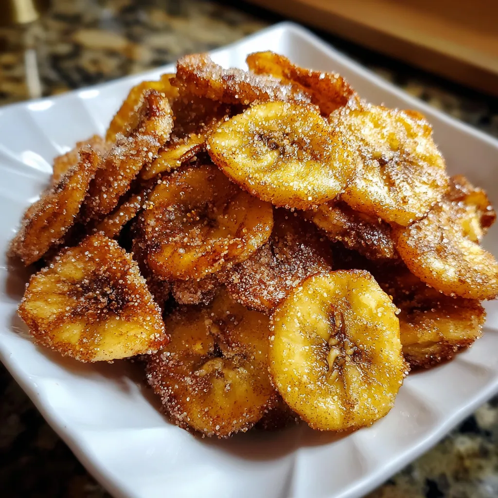 Crispy Cinnamon Sugar Air Fryer Banana Chips with Sweet Spice Coating - secondary view