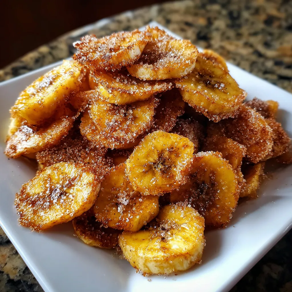 Crispy Cinnamon Sugar Air Fryer Banana Chips with Sweet Spice Coating - tertiary view
