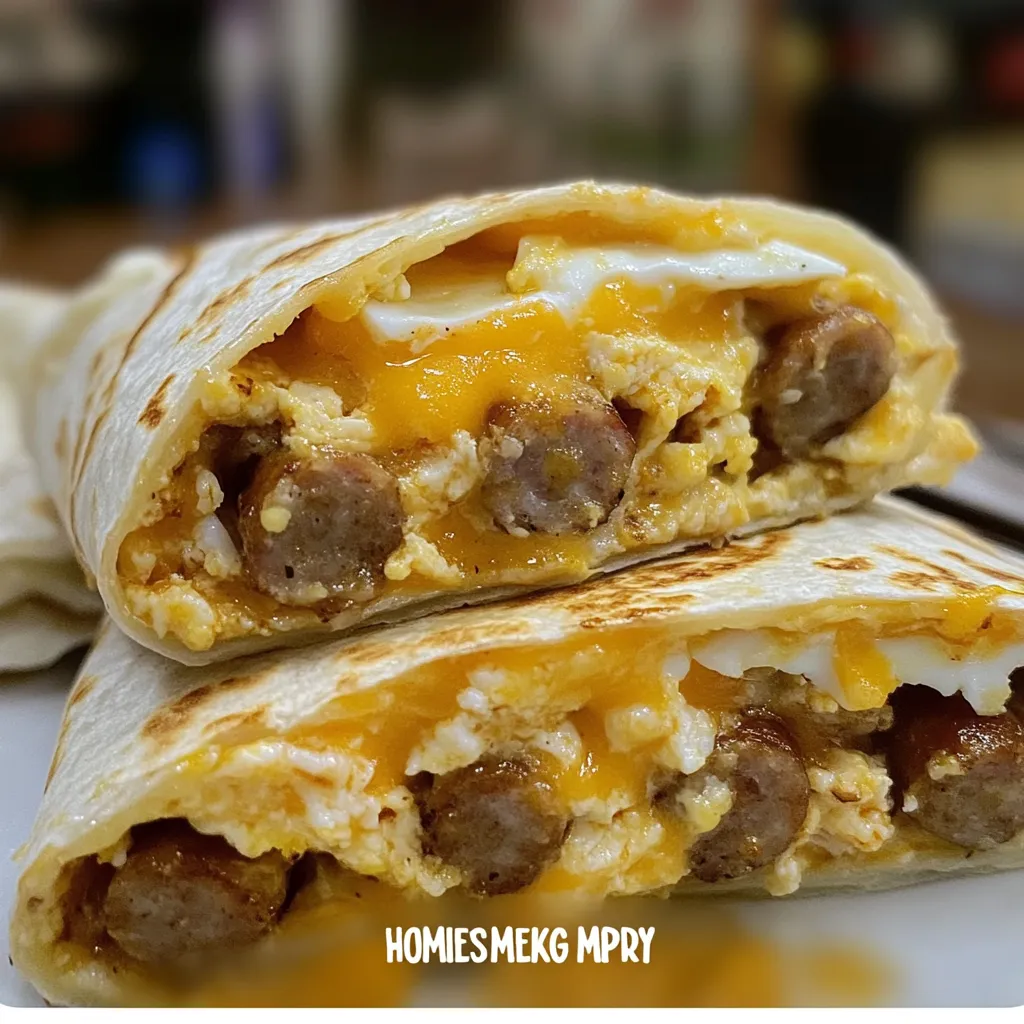 Cheesy Sausage and Egg Wraps - Ultimate Breakfast Comfort Food Recipe