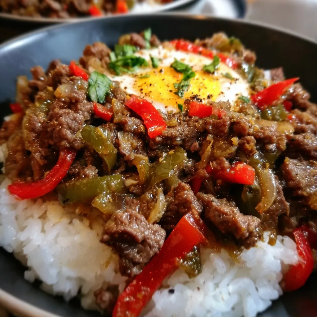 Ultimate Beef & Pepper Rice Bowls with Savory Teriyaki Glaze - tertiary view