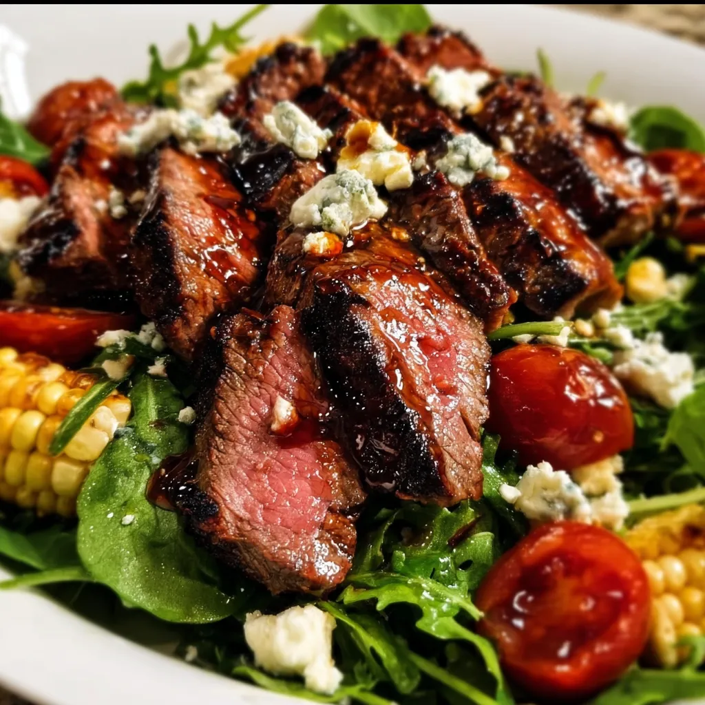 Ultimate Grilled Balsamic Steak Salad with Mixed Greens and Herb Vinaigrette
