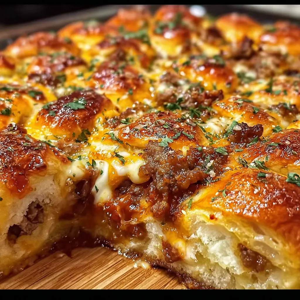 Ultimate Italian Crescent Casserole with Savory Meat Sauce and Golden Buttery Crust