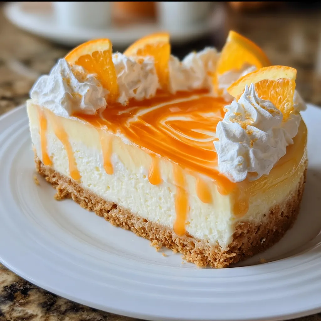 No-Bake Orange Creamsicle Cheesecake - Ultimate Summer Dessert Experience - tertiary view