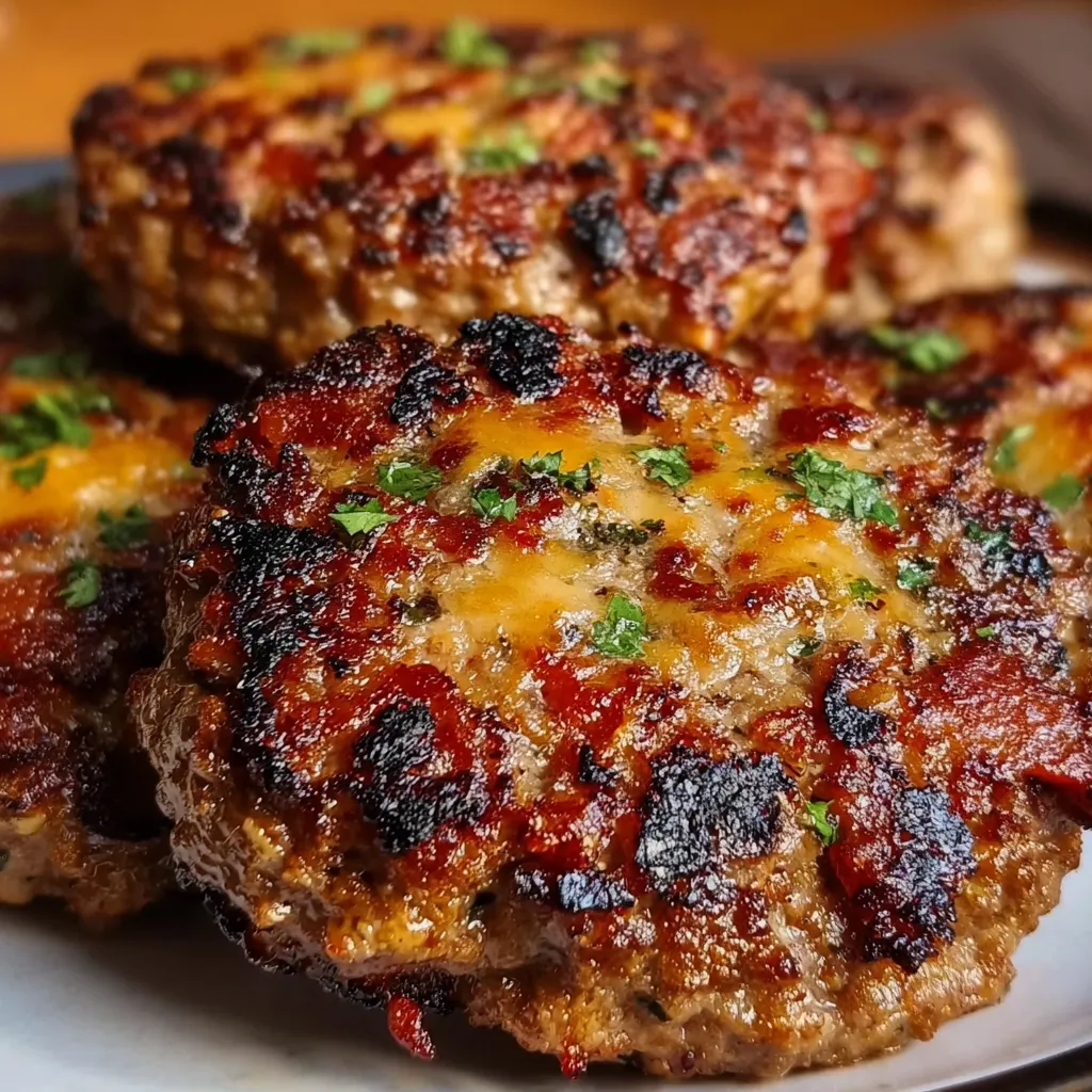 Crispy Bacon-Crusted Ground Beef Patties with Golden Panko Coating