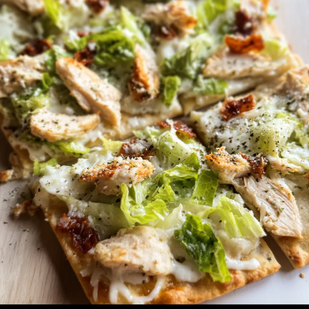 Chicken Caesar Flatbread - Ultimate Crispy Roman-Inspired Pizza Experience