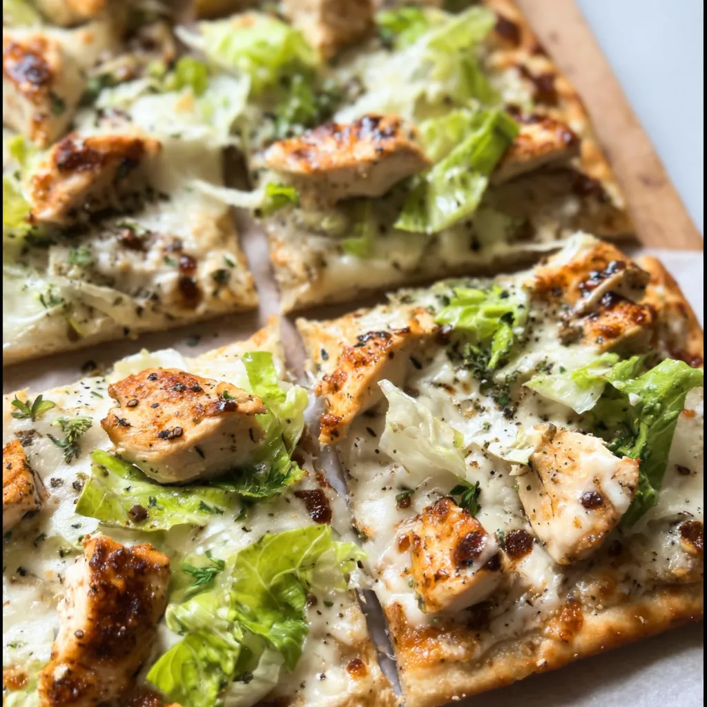 Chicken Caesar Flatbread - Ultimate Crispy Roman-Inspired Pizza Experience - tertiary view