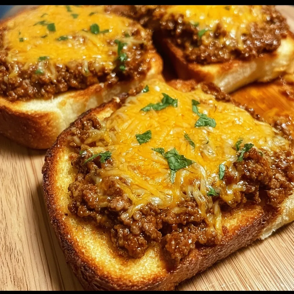 Ultimate Texas Toast Sloppy Joes with Rich Tangy Meat Sauce
