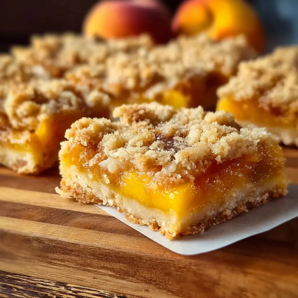 Ultimate Summer Peach Bars with Buttery Crumb Topping and Fresh Fruit