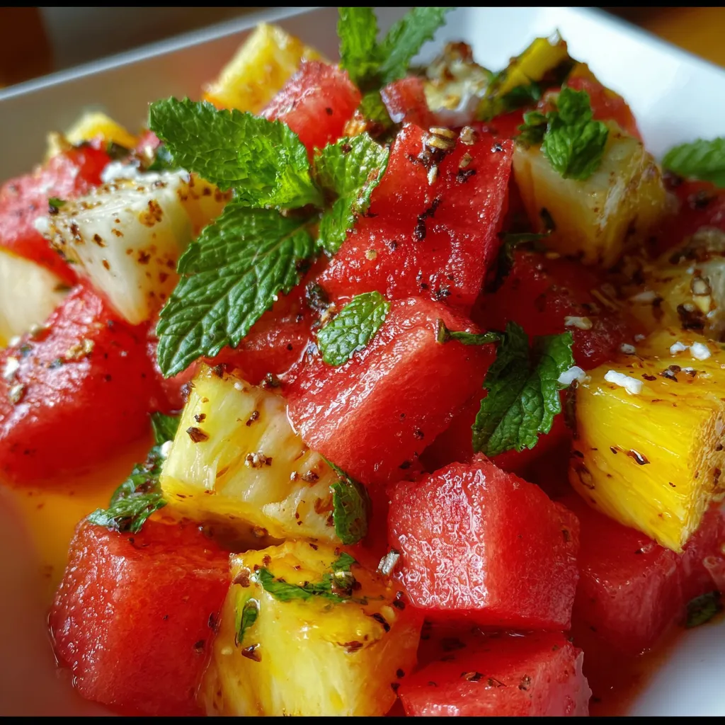 Watermelon Pineapple Salad Summer's Best Fresh Bite