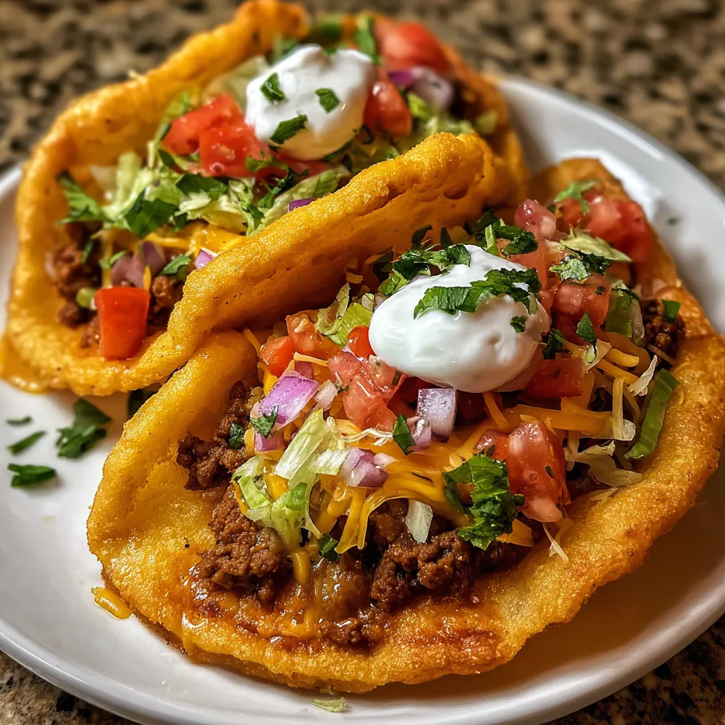 Easy Copycat Taco Bell Chalupas with Crispy Homemade Shells - secondary view