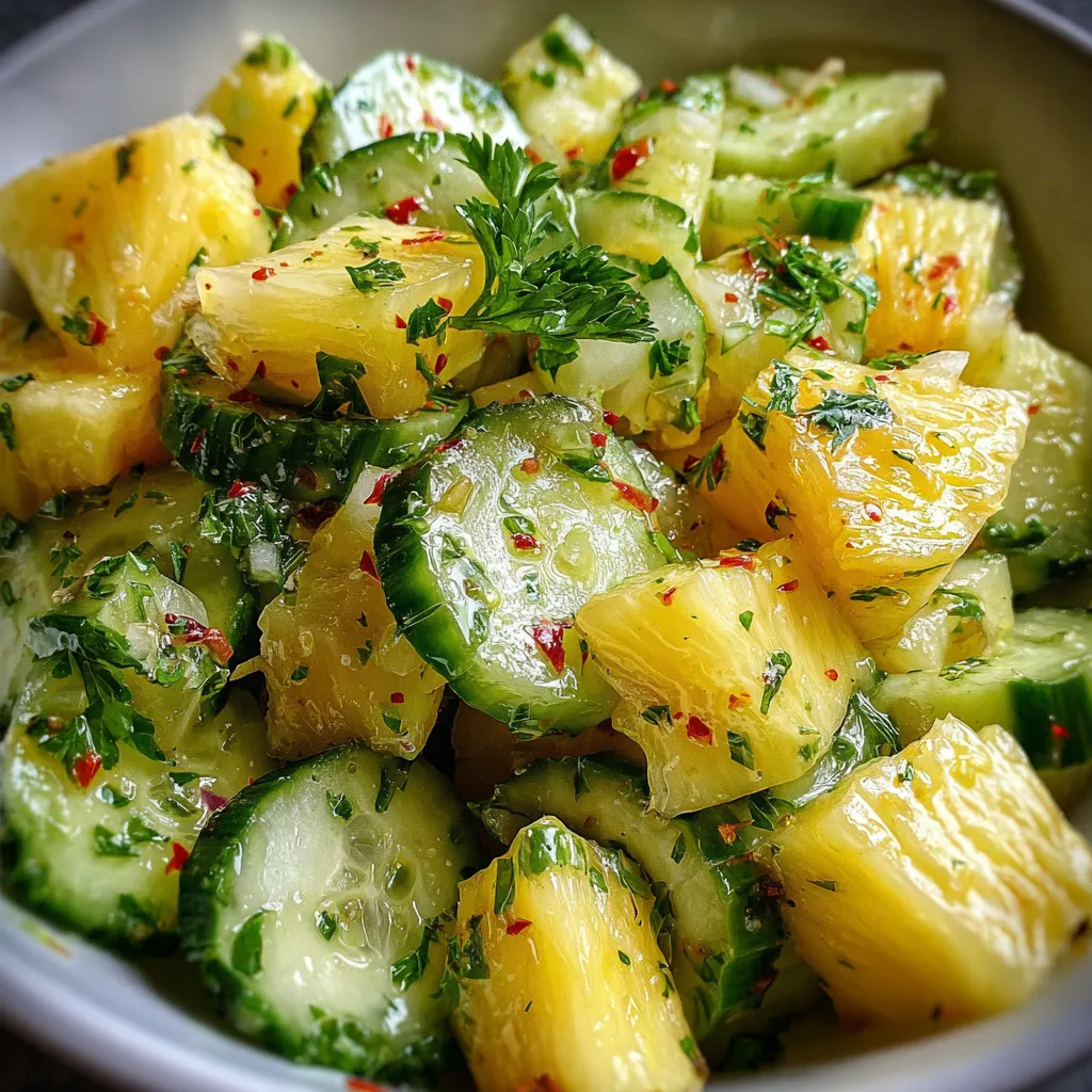 Ultimate Pineapple Cucumber Salad with Fresh Lime Mint Dressing Perfection