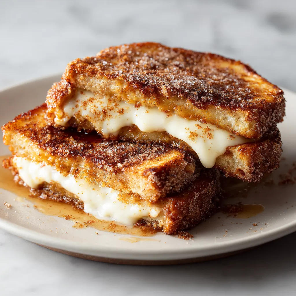 Churro Stuffed French Toast with Cinnamon Sugar and Sweet Cream Cheese Filling - secondary view