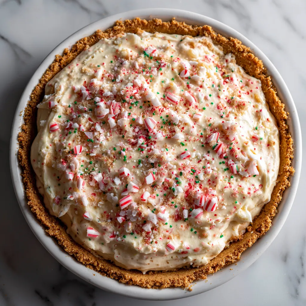Festive Candy Cane Sugar Cookie Pie with Cream Cheese Filling - Gluten Free and Dairy Free Holiday Dessert