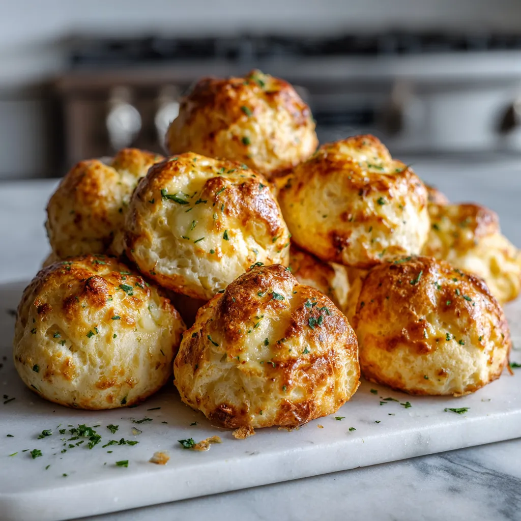 Pillsbury Biscuit Garlic Butter Cheese Bombs with Gooey Mozzarella Center - Easy Homemade Appetizer Recipe