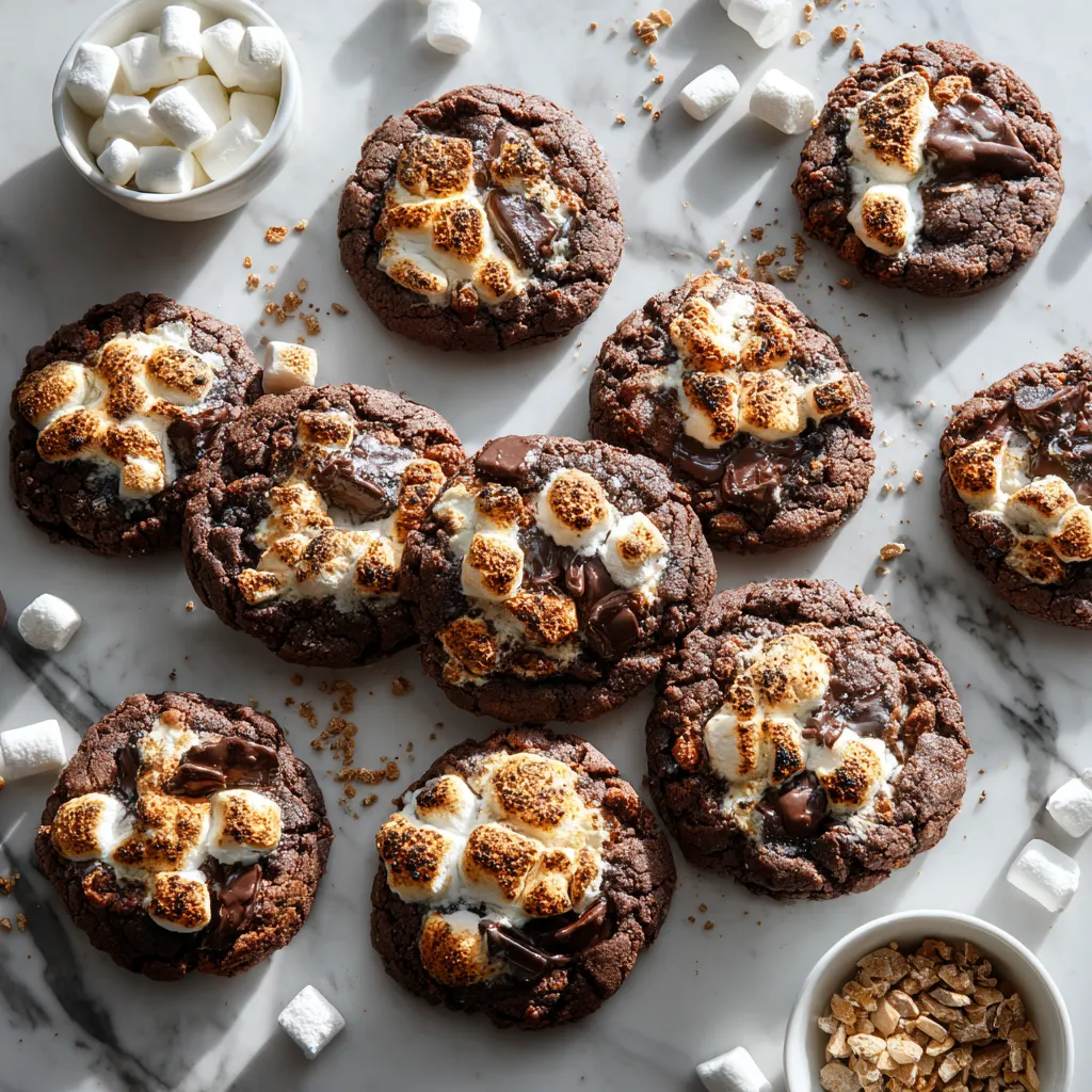 Ultimate Gooey Hot Chocolate Cookies with Melted Marshmallows and Rich Dark Chocolate Chunks